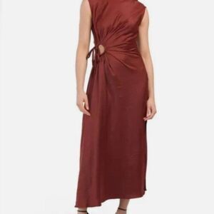 Revolve House Of Harlow 1960 Bronze Copper Maxi Dress, Size S